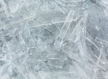 Elongated pieces of ice closeup clipart