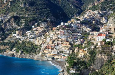 Positano, amalfi coast, İtalya.  