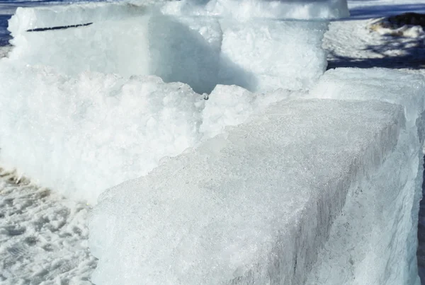 Bloc glaciaire de gros plan de glace . — Photo