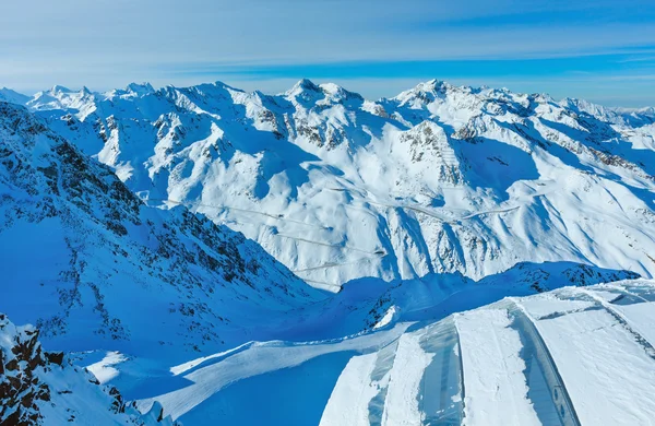 Zimowy krajobraz górski (Austria). — Zdjęcie stockowe