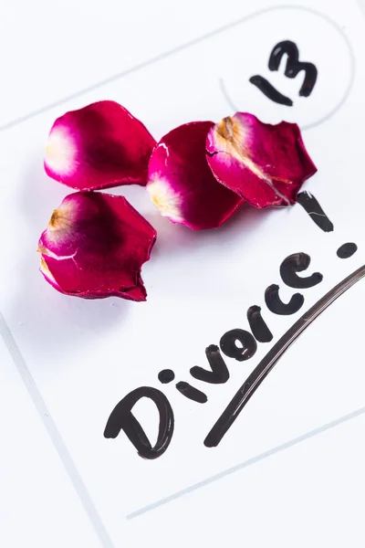 Concept image for a divorce — Stock Photo, Image