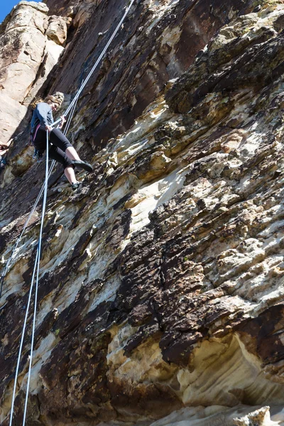 Rock climbing fun — Stock Photo, Image