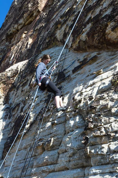 Rock climbing fun — Stock Photo, Image