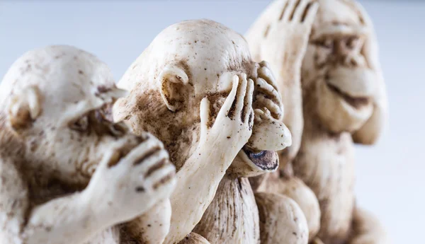 See no evil, hear no evil, speak, no evil — Stock Photo, Image