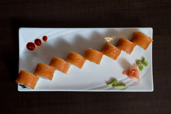 Freshly prepared sushi dish — Stock Photo, Image