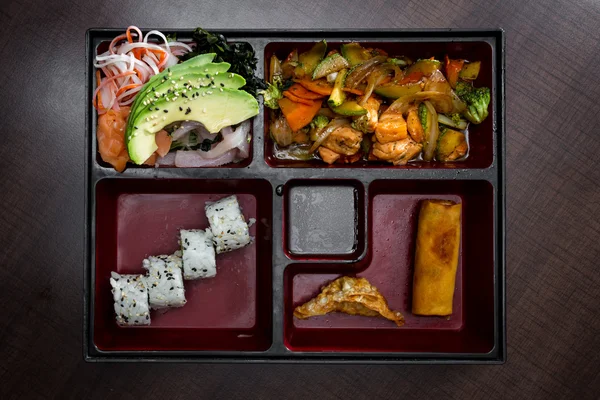 Restaurant style boxed meal — Stock Photo, Image