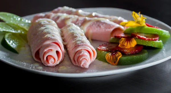 Fresh rolled ice cream — Stock Photo, Image