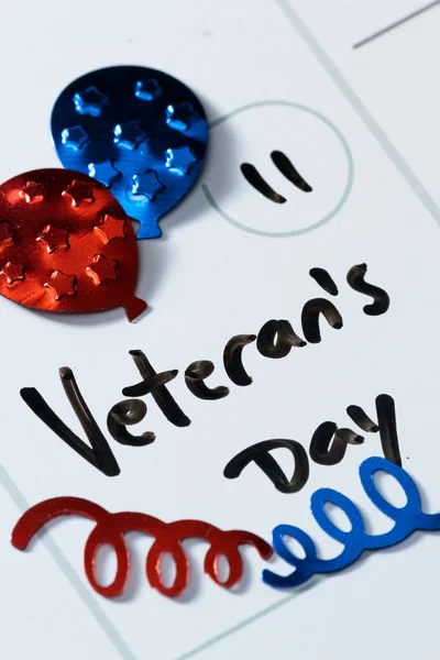 Dia de Veteranos em um calendário — Fotografia de Stock