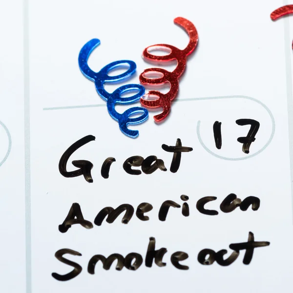 Μεγάλη αμερικανική καπνίζουν έξω — Φωτογραφία Αρχείου