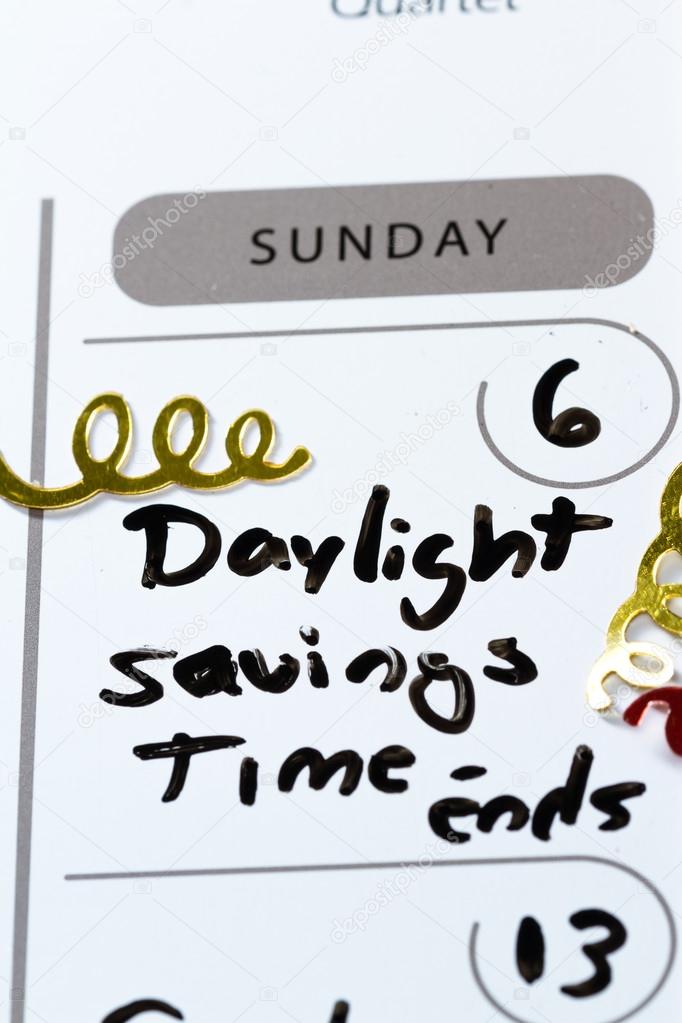 daylight savings time -ends
