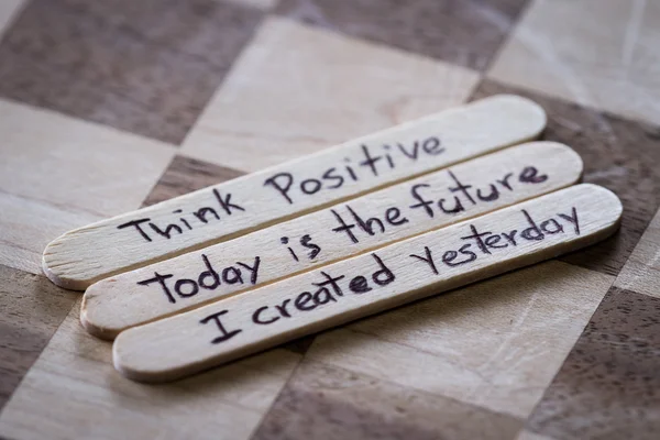 Positive thoughts for self esteem building — Stock Photo, Image