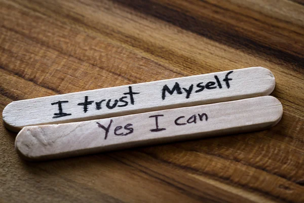 Positive thoughts for self esteem building — Stock Photo, Image