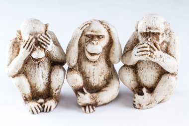 görme, duyma, konuşma, kötülükten 