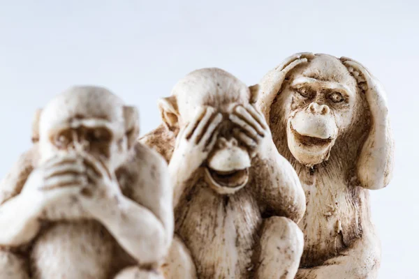 See no evil, hear no evil, speak, no evil — Stock Photo, Image