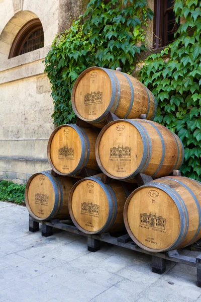 Castello di Montelena vino barels — Foto Stock