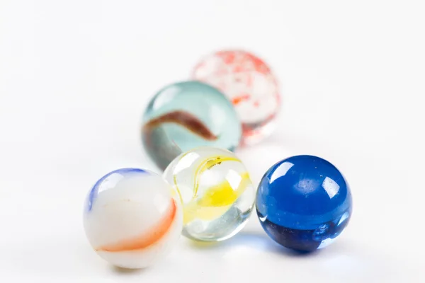 Marbles isolated on white — Stock Photo, Image