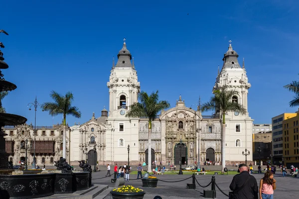 在秘鲁首都利马大教堂 — 图库照片