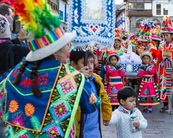 Festivity in Cusco, Nuestra senora de Fatima — Stock Photo, Image