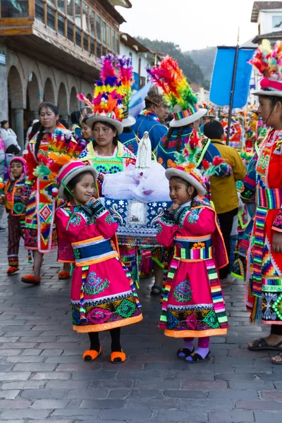 Festivity in Cusco, Nuestra senora de Fatima — Stock Photo, Image