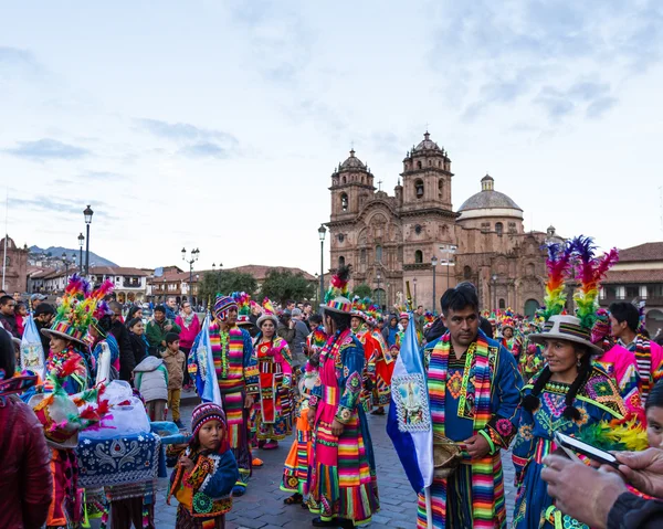 Fest in cusco, nuestra senora de fatima — Stockfoto