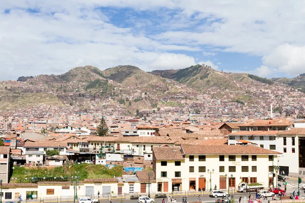 Cuzco Perú visto desde un mirador elevado — Foto de Stock