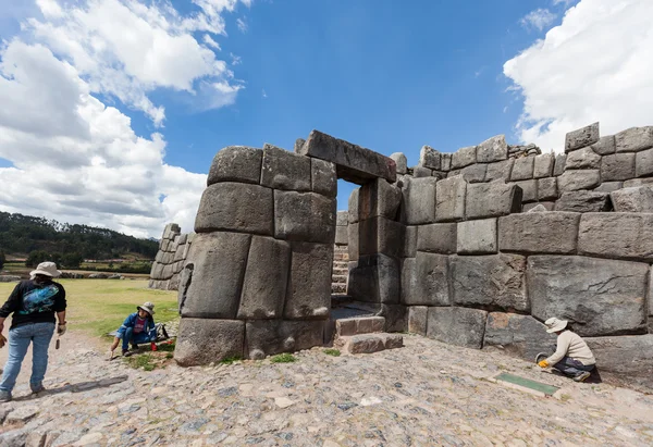 Inca místo Saqsaywaman v Peru — Stock fotografie