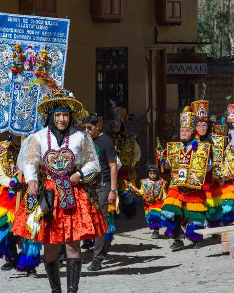 Γιορτή στο Περού Ανεβασμένοι — Φωτογραφία Αρχείου