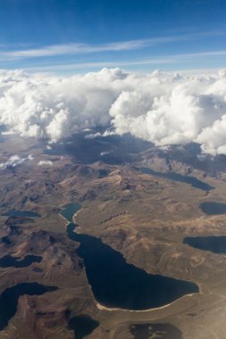 Peru'nun Dağları nın havadan görünümü