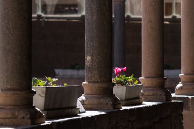 Qurikancha güzel taş sütunlar 