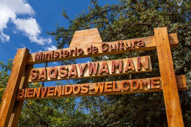welcome to Saqsaywaman, Peru Inca site clipart