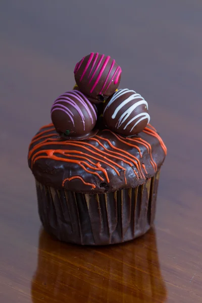 Cupcake de trufa de chocolate —  Fotos de Stock