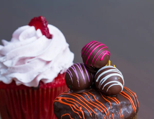 Chocolade truffel cupcake — Stockfoto