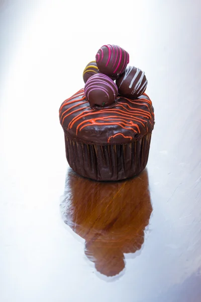 Chocolade truffel cupcake — Stockfoto