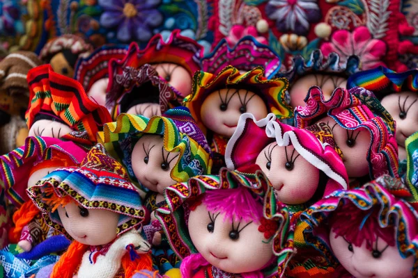 Bonecas de lembrança peruanas — Fotografia de Stock