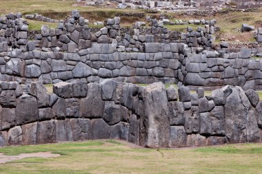 Inca site of Saqsaywaman in Peru clipart