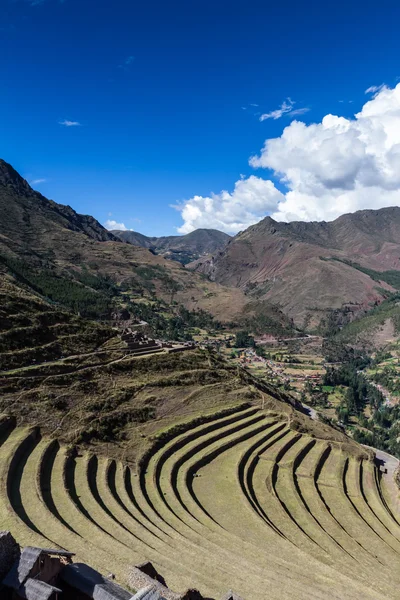 Terrazas agrícolas junto al Inca — Foto de Stock