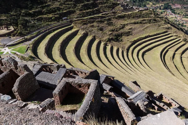 Terrazas agrícolas junto al Inca — Foto de Stock