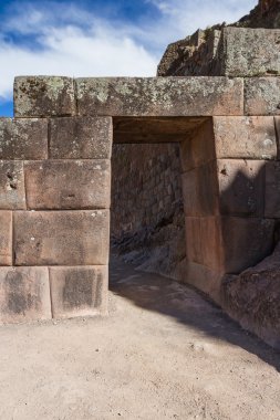 Pisac Inca kapıda 