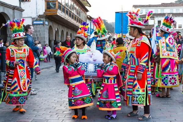 Fest in cusco, nuestra senora de fatima — Stockfoto