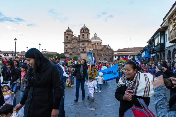 Fest in cusco, nuestra senora de fatima — Stockfoto