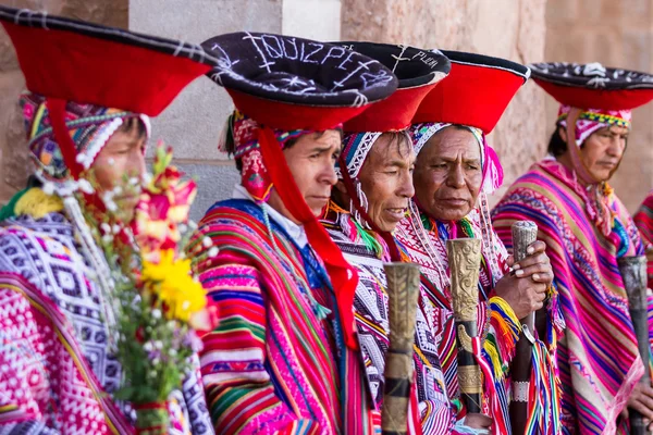 Quechua äldste i Heliga dal — Stockfoto