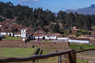 Inca teraslar halinde Chinchero 