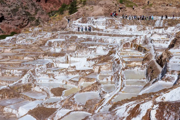 Soli rybníků Maras, Peru — Stock fotografie