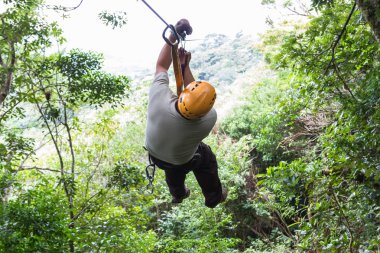 Zip line canopy tours in Costa Rica clipart