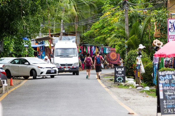 Street vendors and parking people — Stock Photo, Image