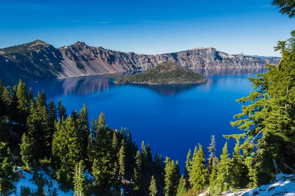 Prachtig Perspectief Van Rand Van Crater Lake National Park Met — Stockfoto