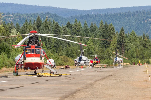 Fire fighter helicopters — Stock Photo, Image