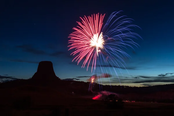 Fireworks in wyoming — Stock Photo, Image