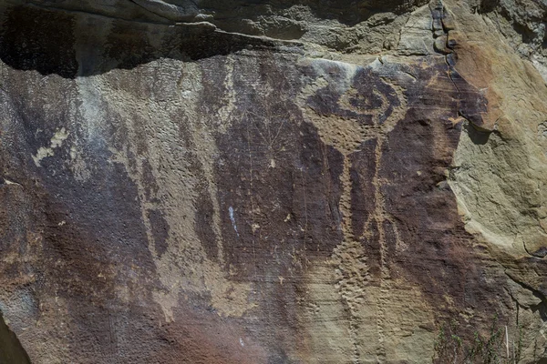 Petroglyffer af wyoming - Stock-foto