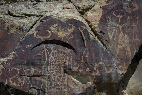 Petroglify w wyoming — Zdjęcie stockowe